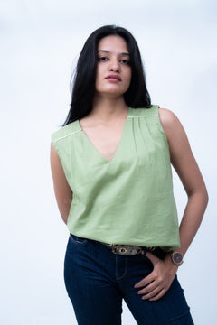 Velorrea Muse green top