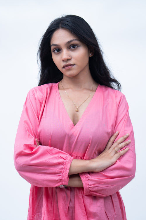 Velorrea Mila peach dress