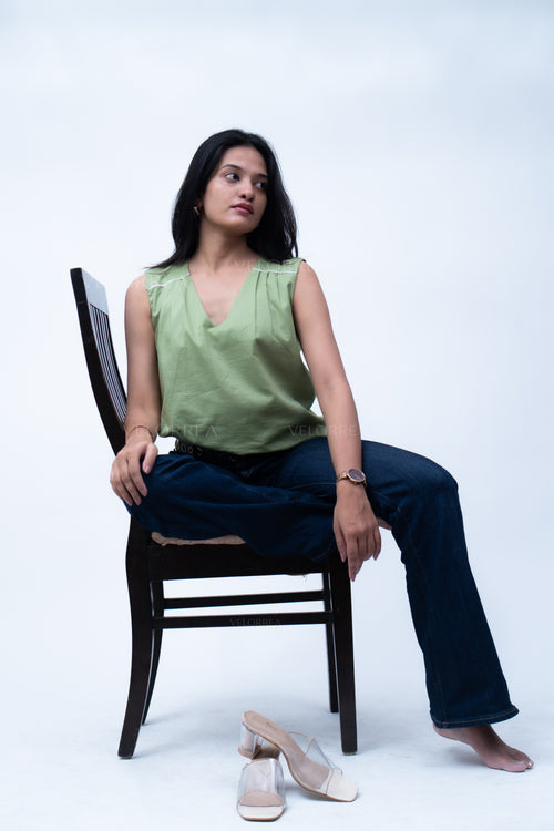Velorrea Muse green top