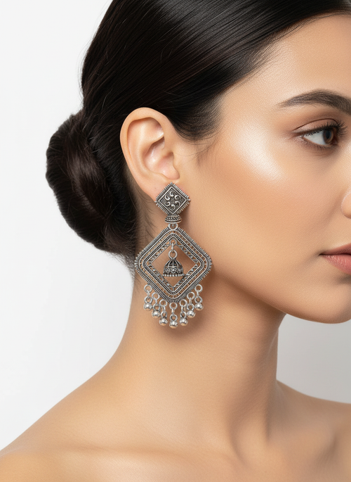 Rang Mahal Collection : Set of 16 Oxidize Earring